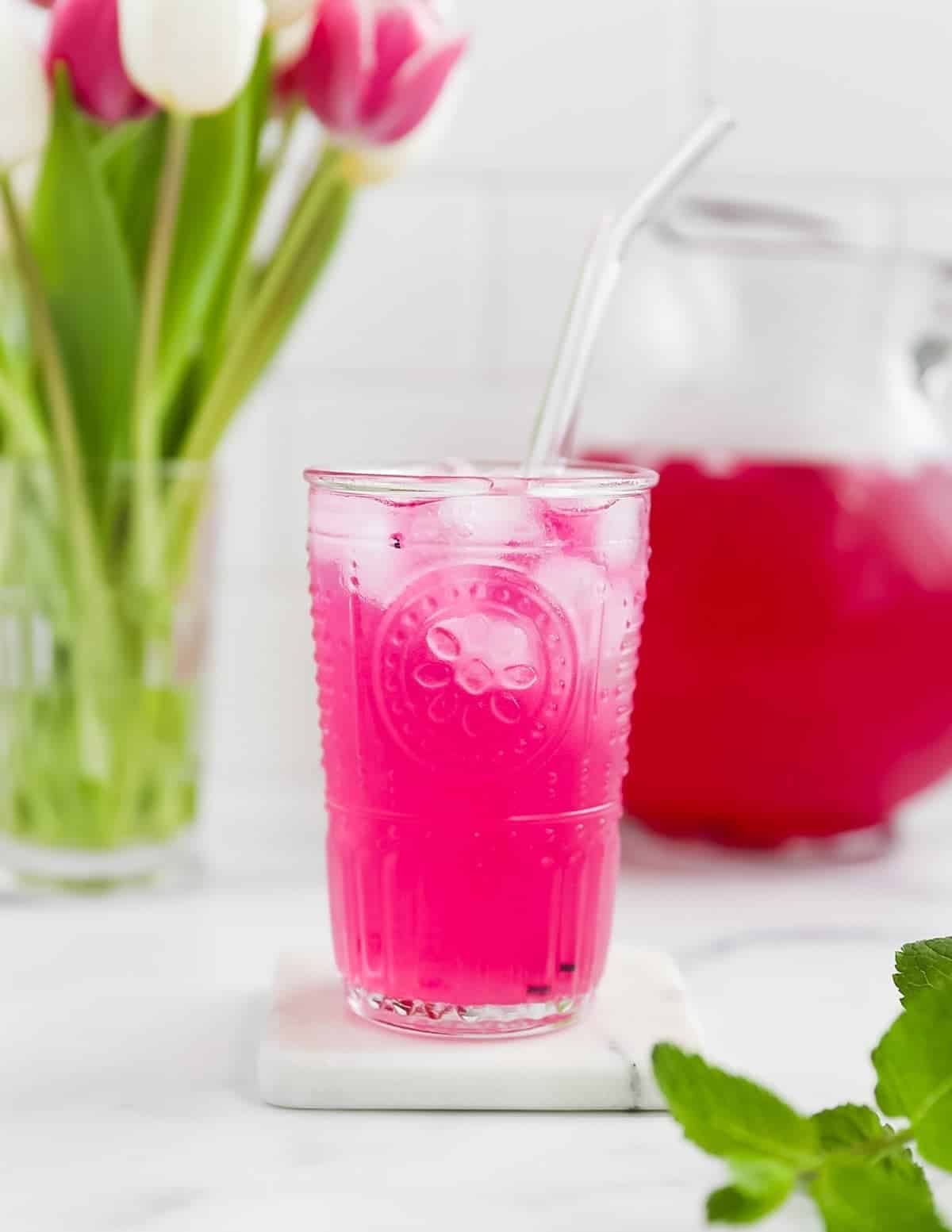dragon fruit lemonade pink drink recipe