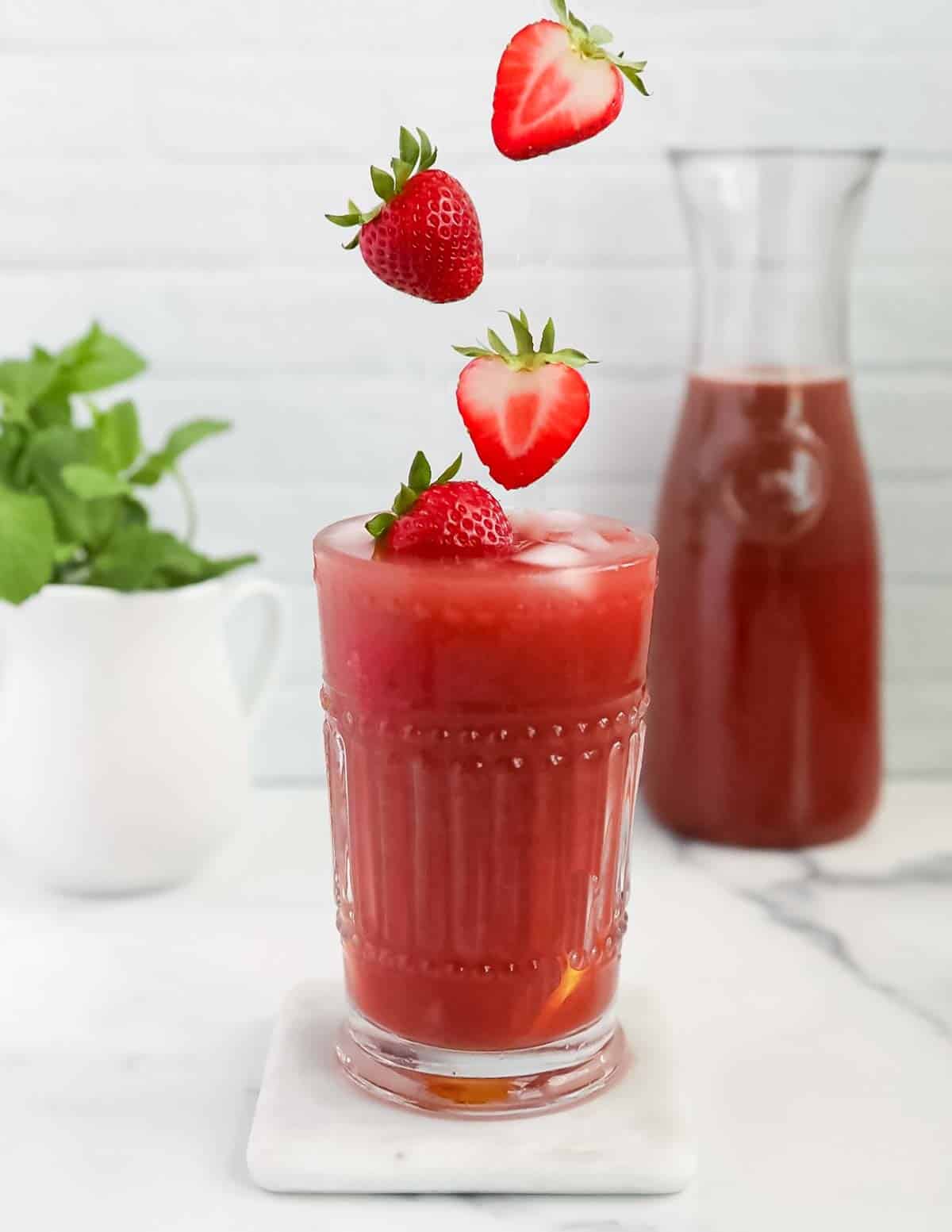 strawberry acai lemonade pink drink recipe
