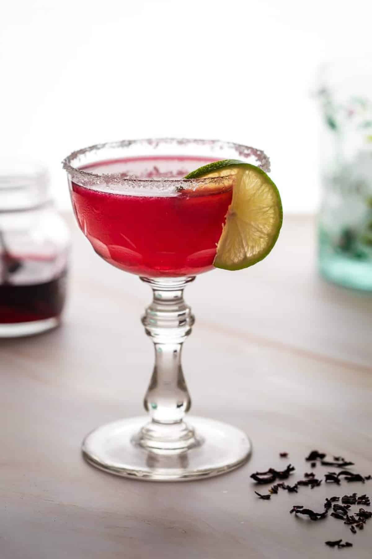 hibiscus margarita pink drink recipe