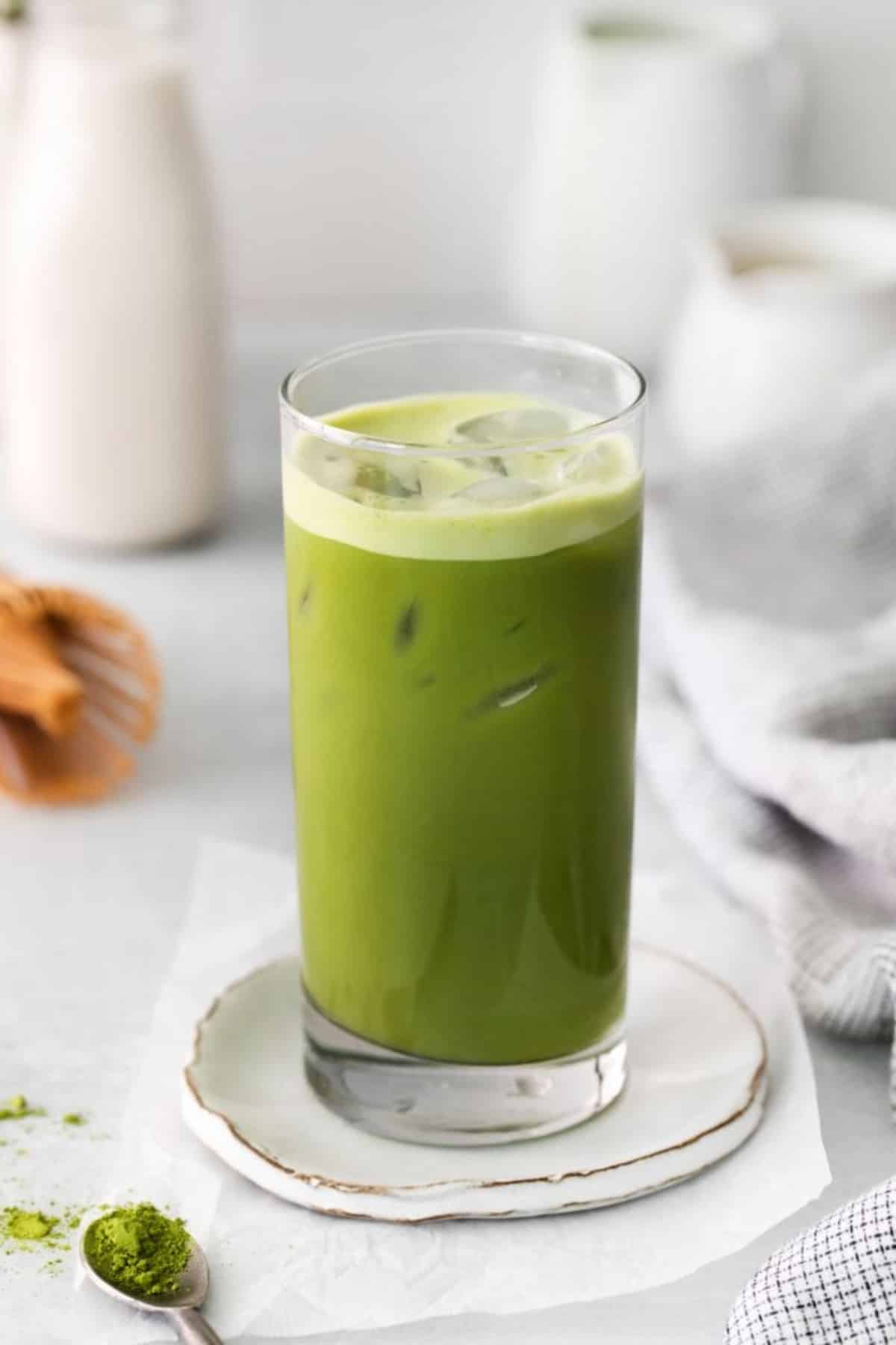 iced matcha latte copycat starbucks cold drink recipe