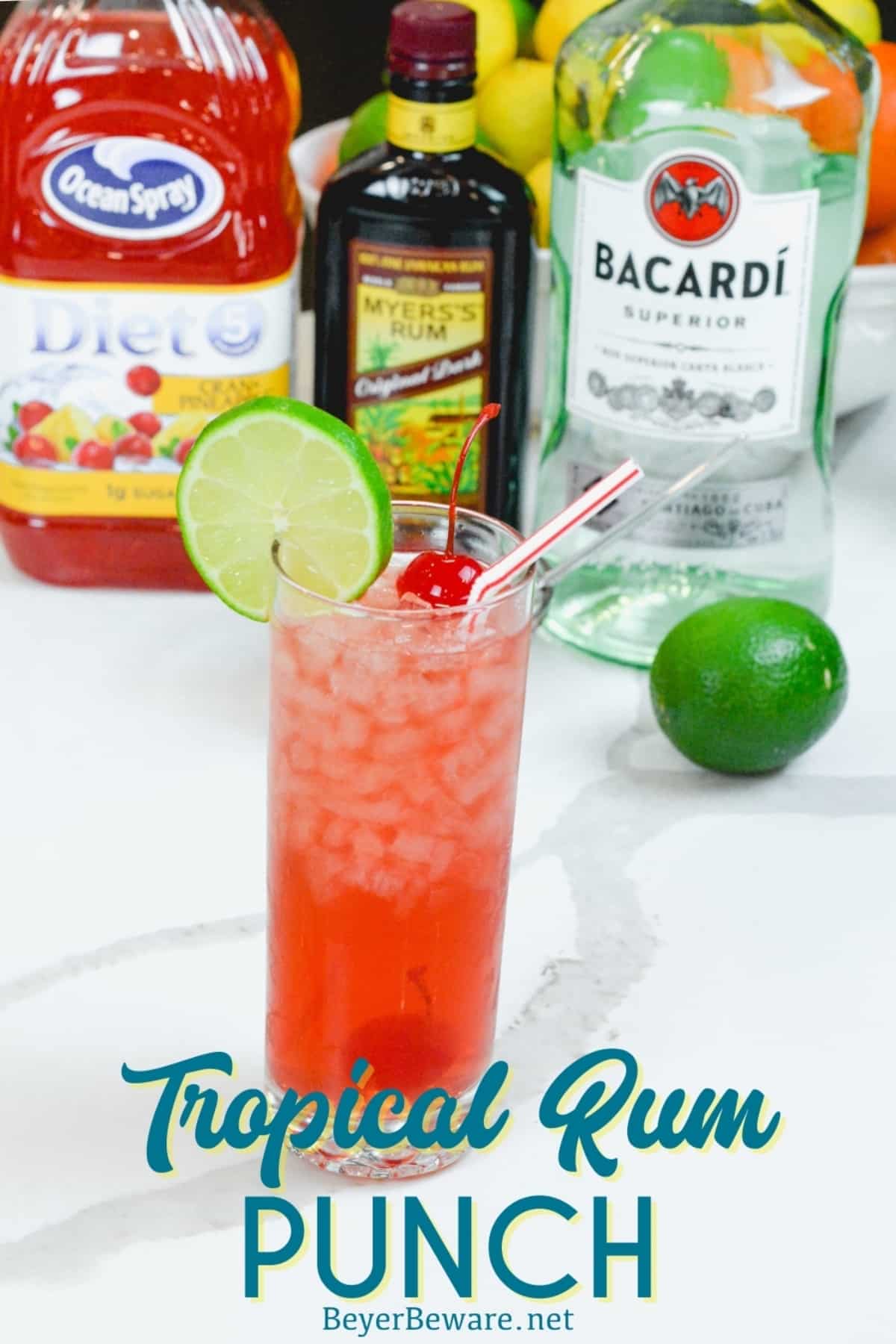 Tropical-Rum-Punch fruity rum drinks