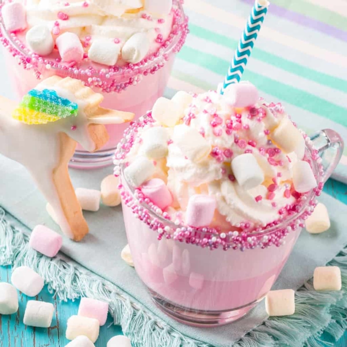 unicorn hot chocolate pink drink recipe