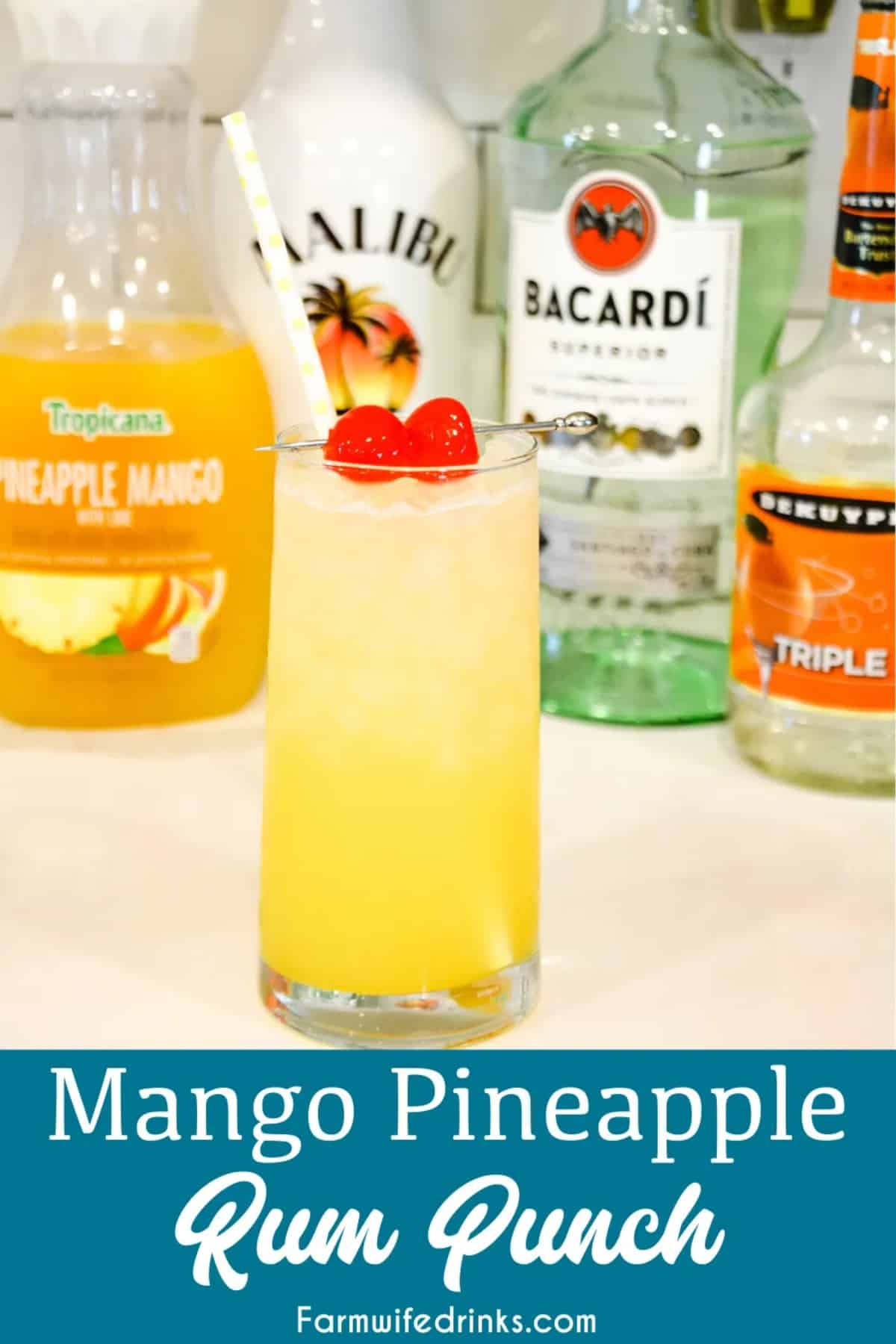 Mango Pineapple Rum Punch rum and fruit drinks
