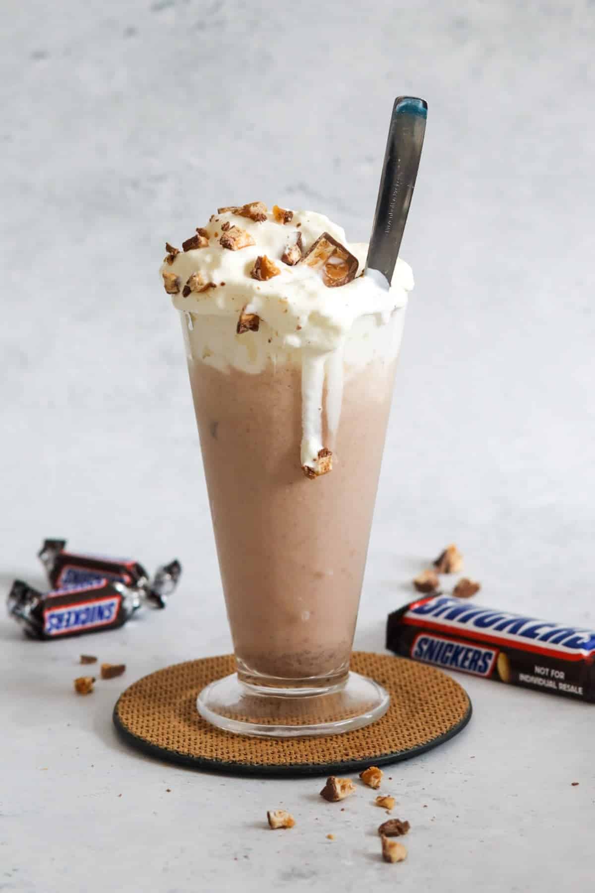 snickers milkshake recipe