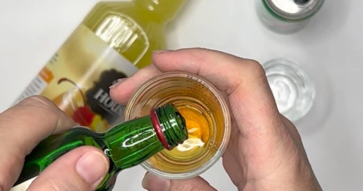 ingredients being measured to make a Green Tea Shot