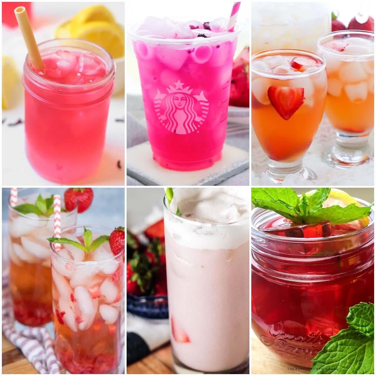 photo collage starbucks refreshers copycat drink recipe