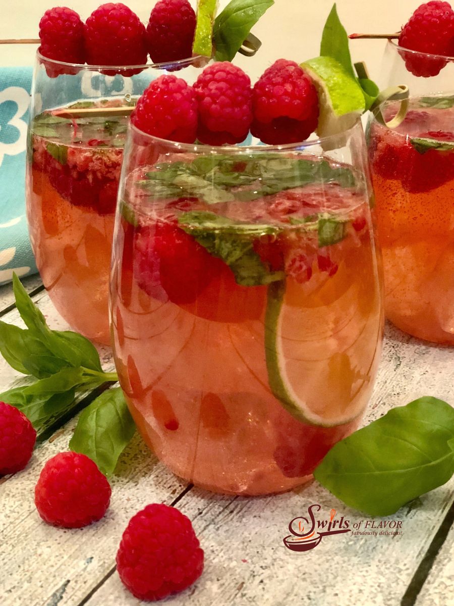 Basil Raspberry Rose Sangria