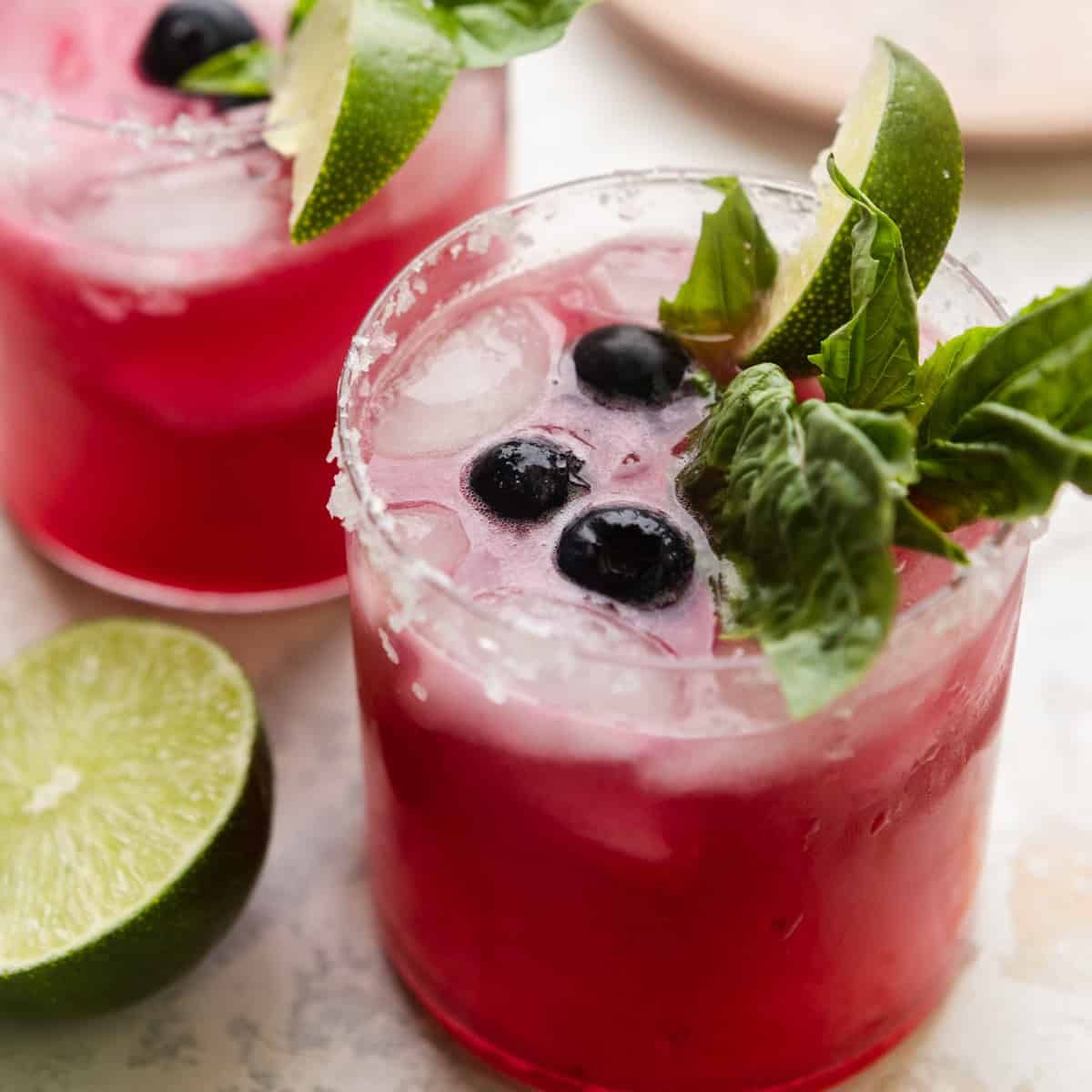 Blueberry Basil Margarita