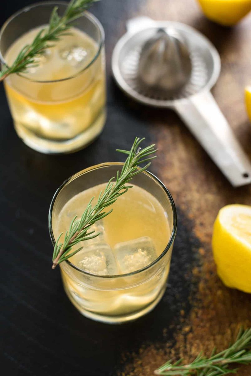 Bourbon Lemon Rosemary Cocktail