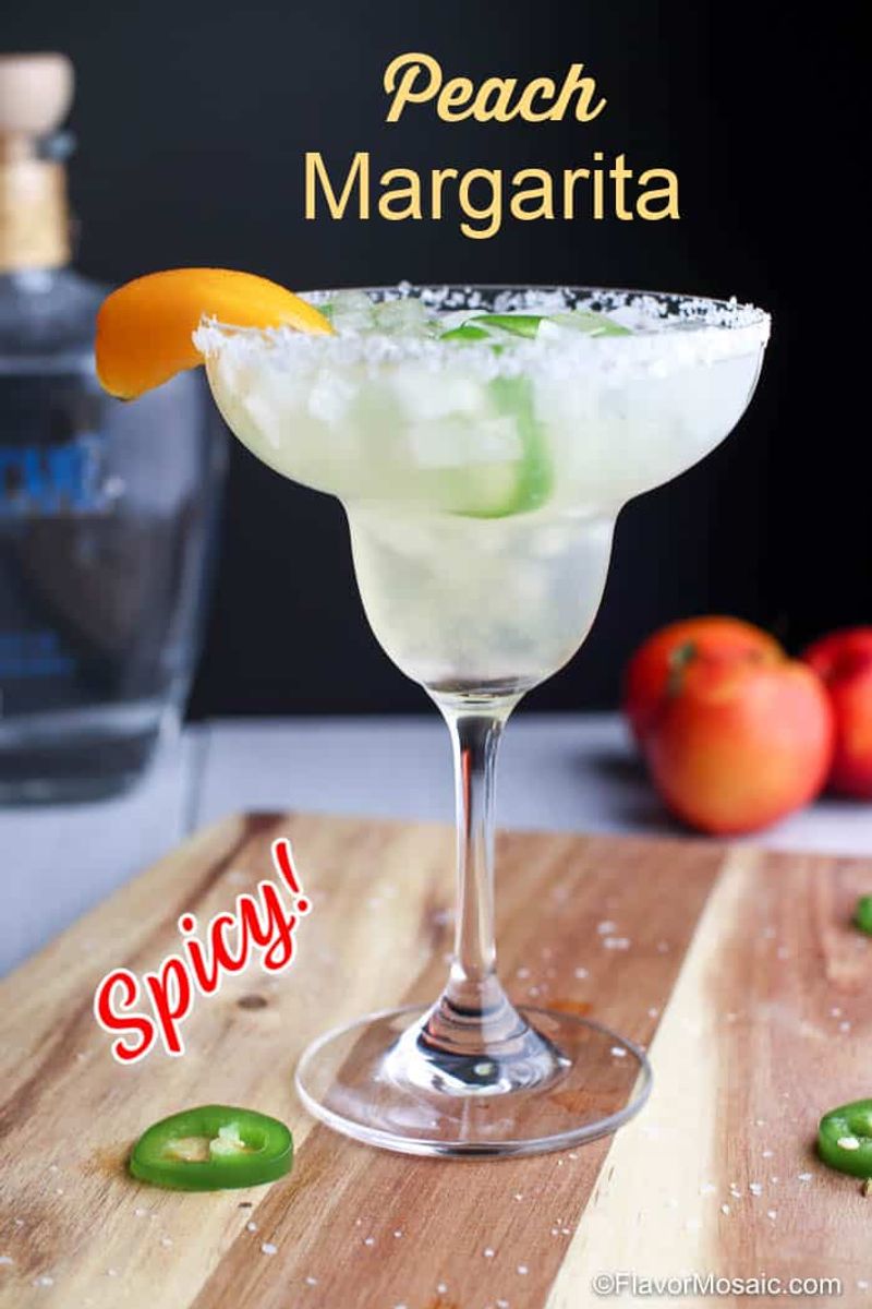 Spicy Peach Margarita - Flavor Mosaic