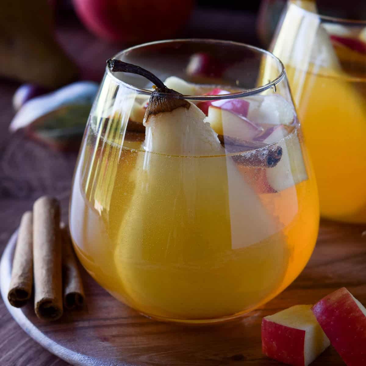 Spiced Apple and Pear White Sangria - Brunch & Batter