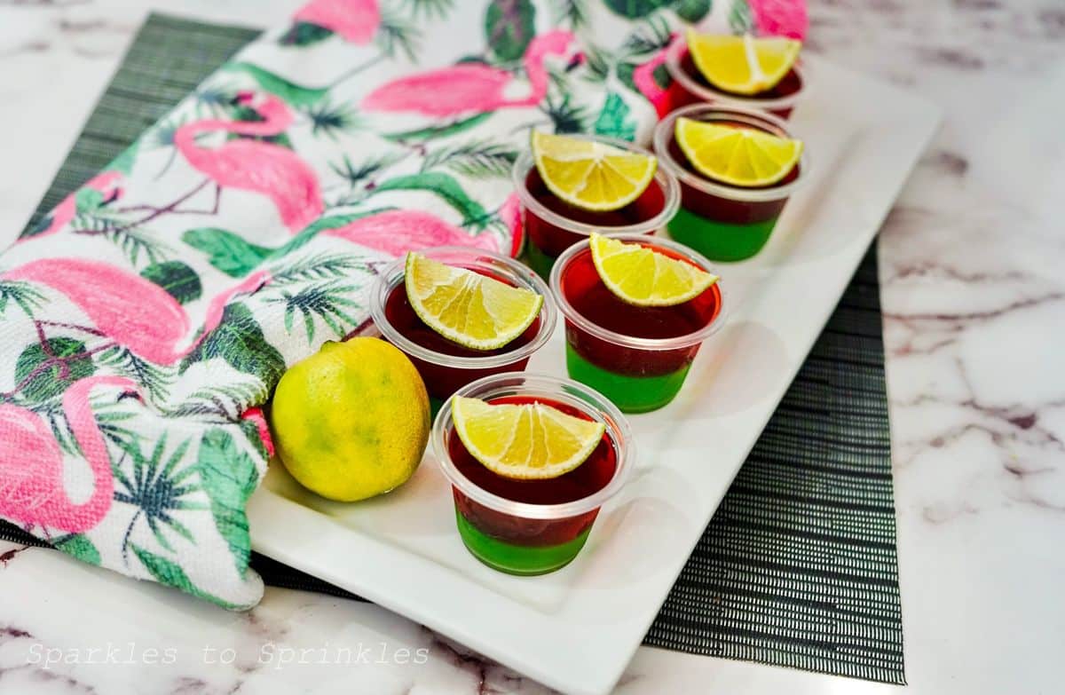 Strawberry Lime Margarita Jello Shots