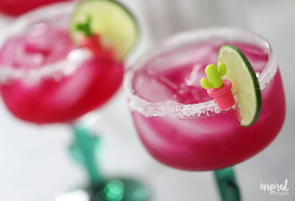 Prickly Pear Margarita - colorful and delicous cocktail recipe