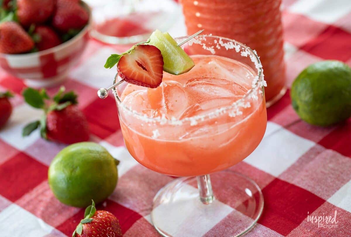 Delicious Homemade Strawberry Margarita Mix
