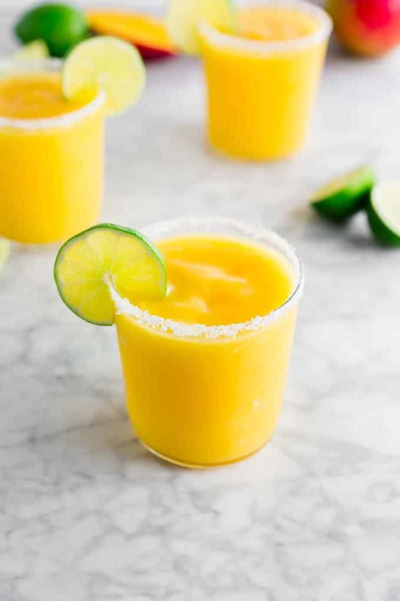 Frozen Mango Margaritas (without Triple Sec) - Gluten Free + Dairy Free