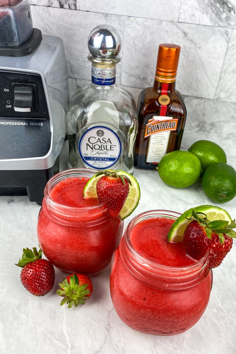 Frozen Strawberry Margarita Cocktail
