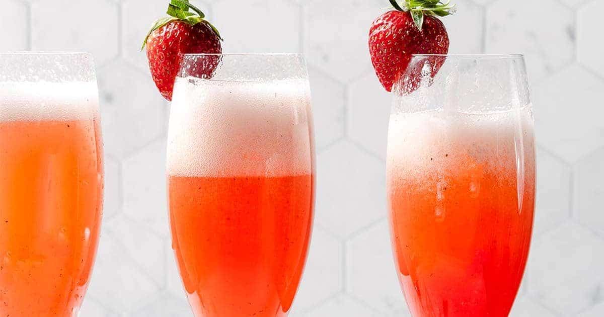 Strawberry Mimosas