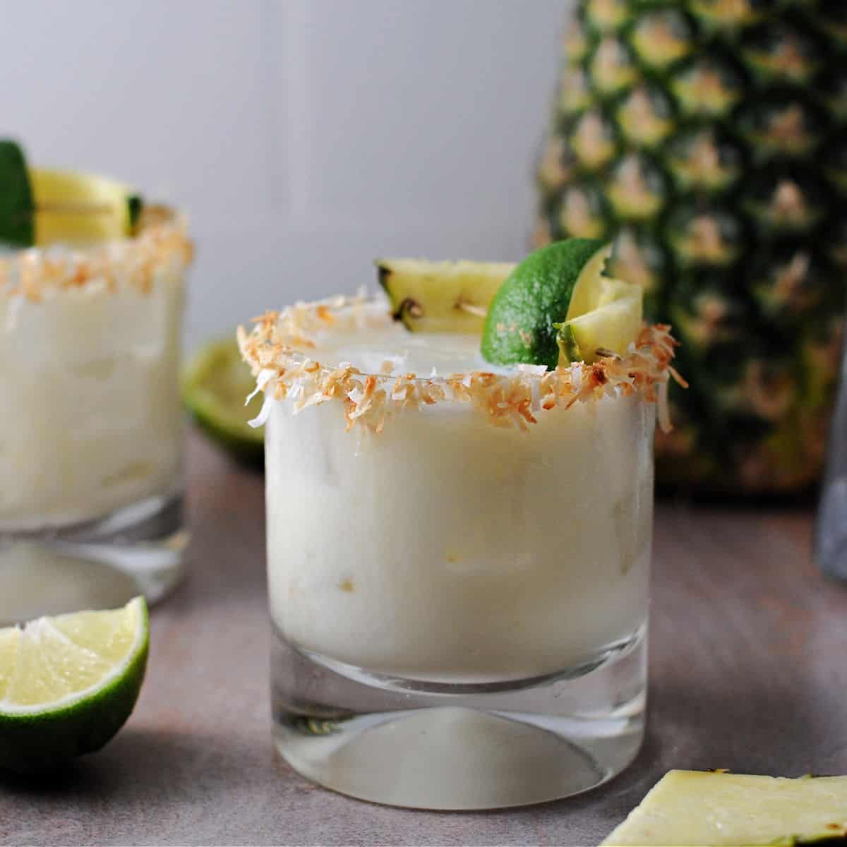 Coconut Pineapple Margarita - Pina Colada Margarita - Sula and Spice