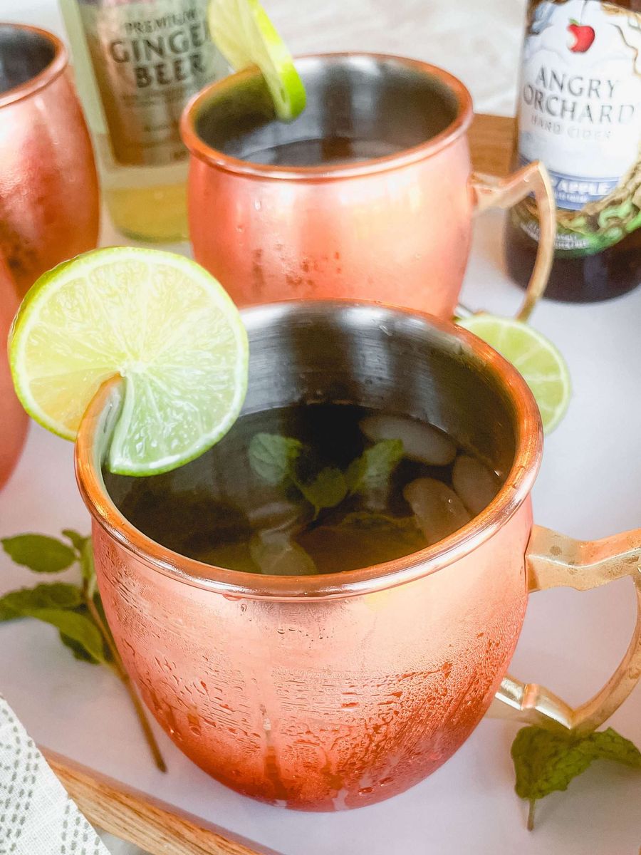 Hard Cider Moscow Mules - Sweet Simple Masala