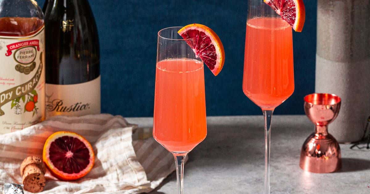 Blood Orange Mimosas, a bright and delicious twist on a classic mimosa