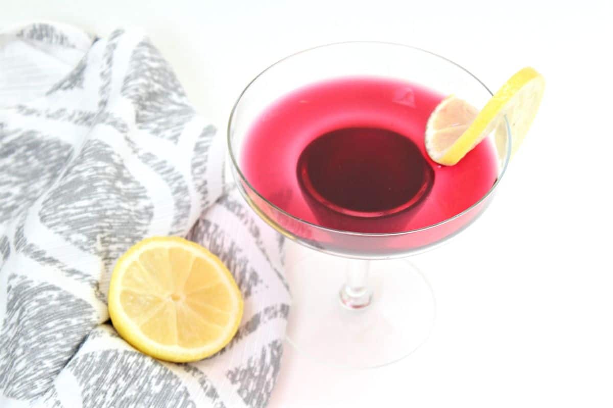 Blueberry Lemon Drop Martini