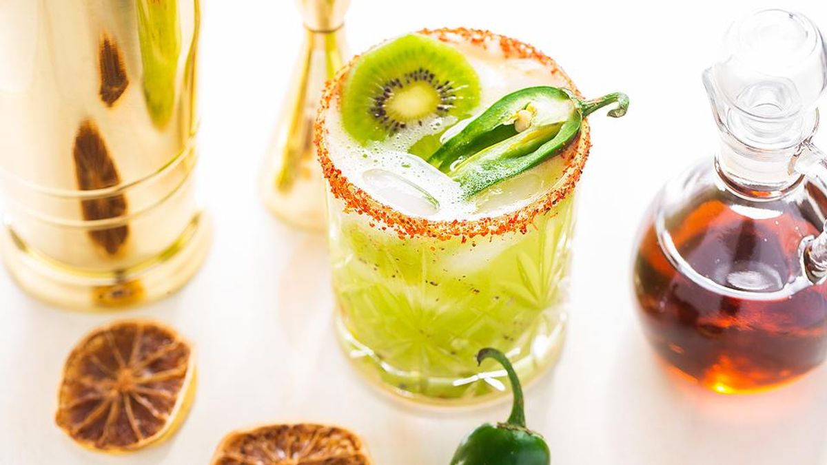 Kiwi Jalapeño Margarita Cocktail