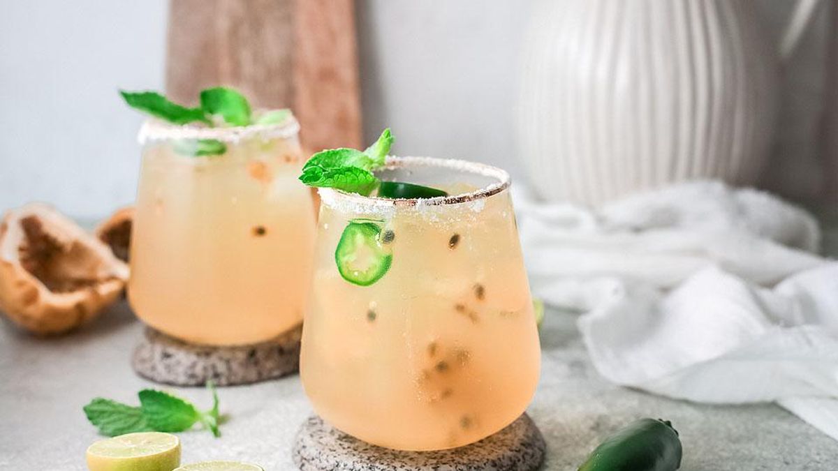 Passion Fruit Lime Margarita Cocktail