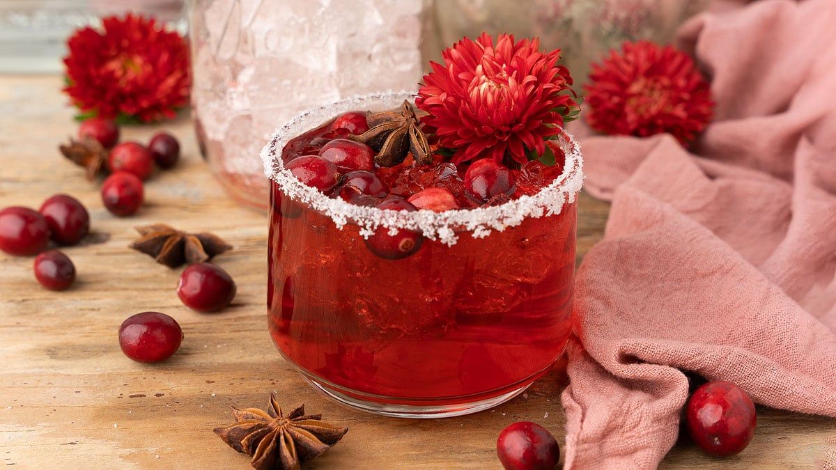 Festive Holiday Cranberry Margarita
