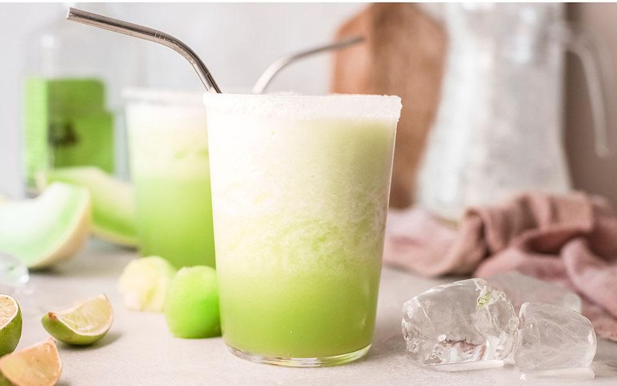 The BEST Honeydew Melon Margarita