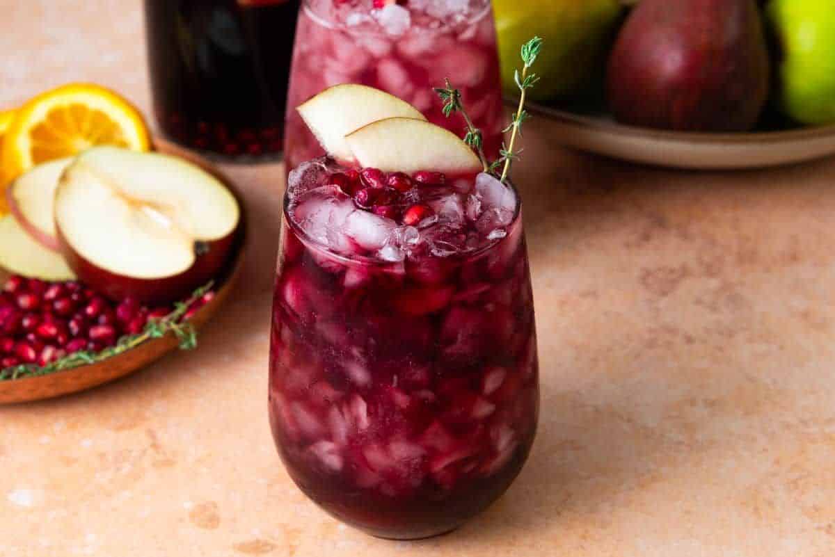 Sparkling Pear and Pomegranate Sangria