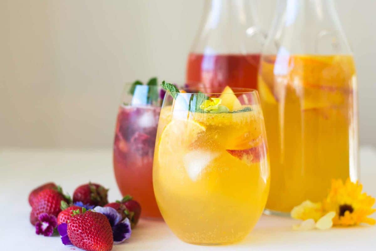 Fruity and Floral Sangria- Two Ways