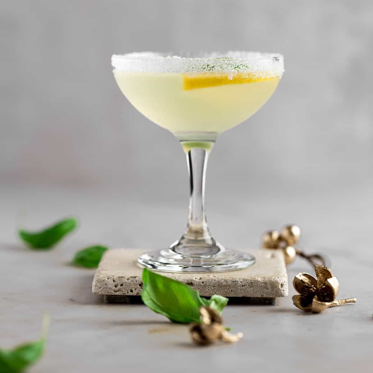Lemon Basil Martini - The Littlest Crumb
