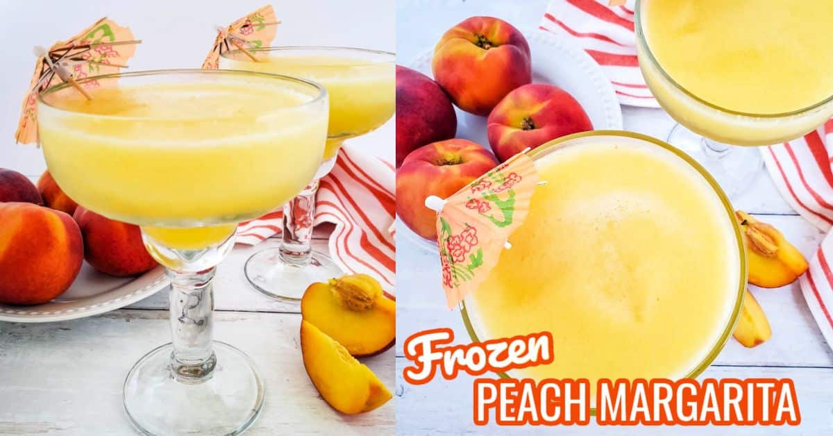 Delicious Frozen Peach Margaritas