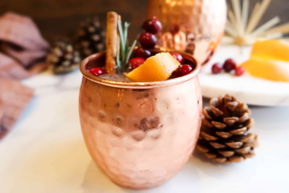 Moscow Mules With Cranberry And Orange