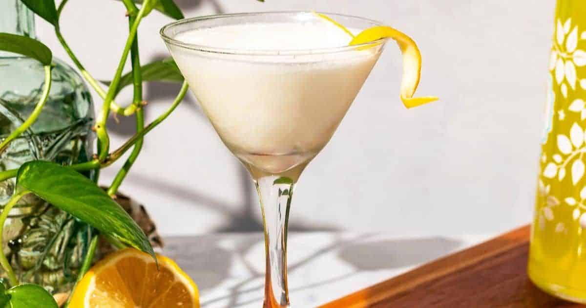 Lemon Drop Cheesecake Cocktail with Whipped Cream Vodka and Limoncello