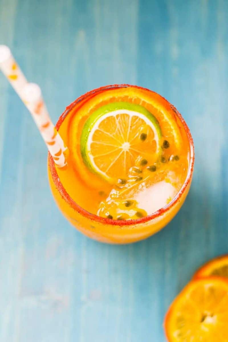 Passion Fruit Margarita with Li Hing Mui