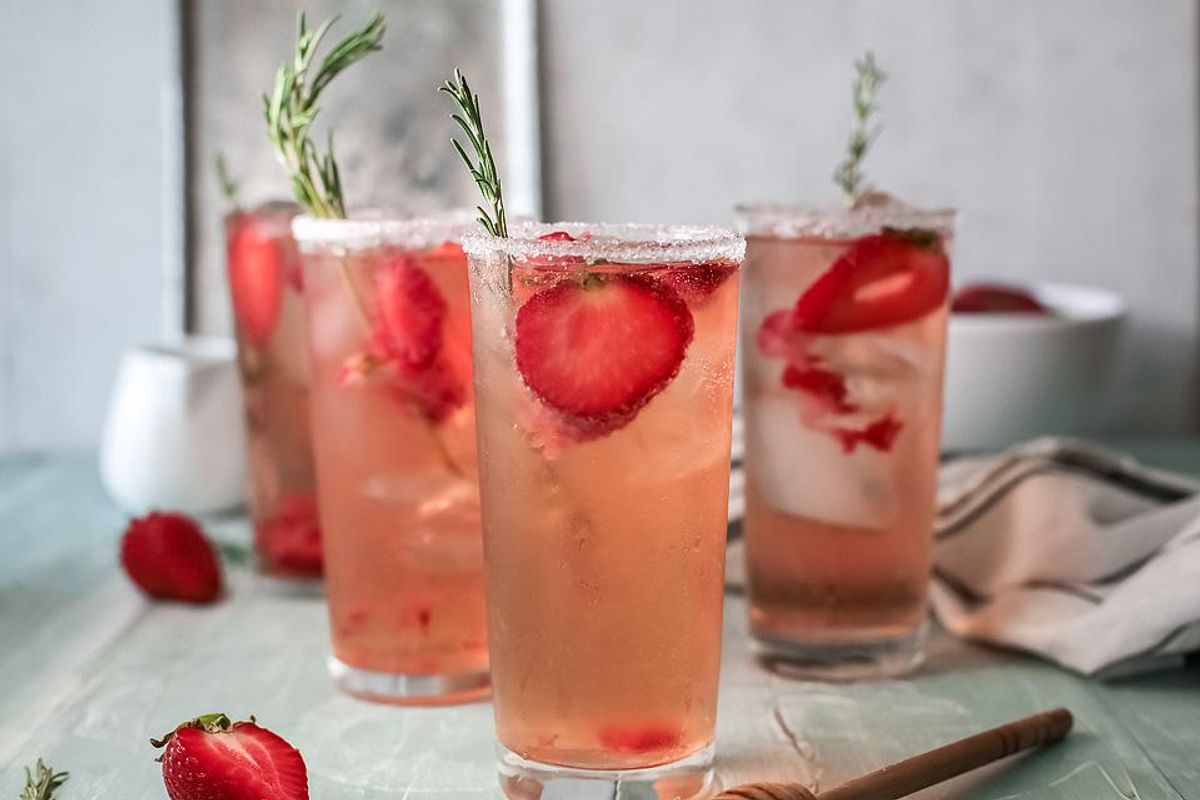 Strawberry Paloma Tequila Cocktail with Fresh Grapefruit Juice