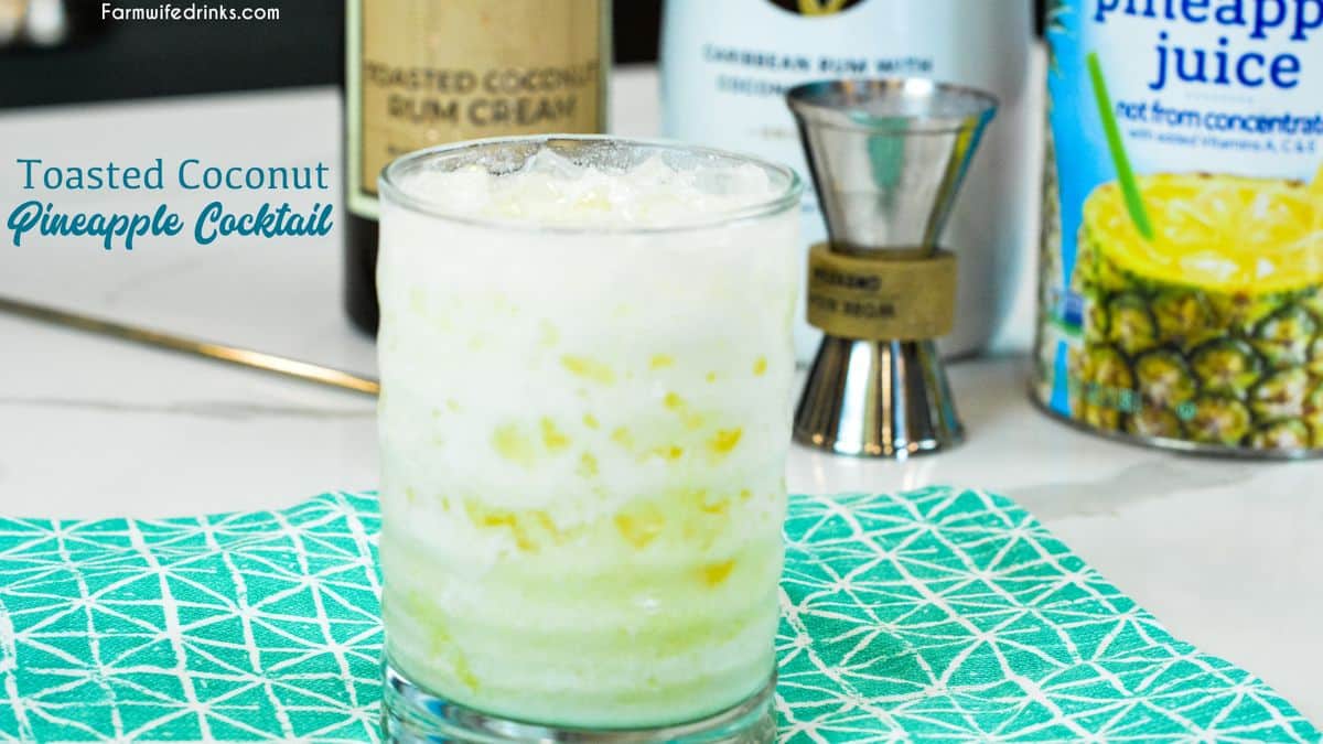 Toasted Coconut Pineapple Cream Cocktail