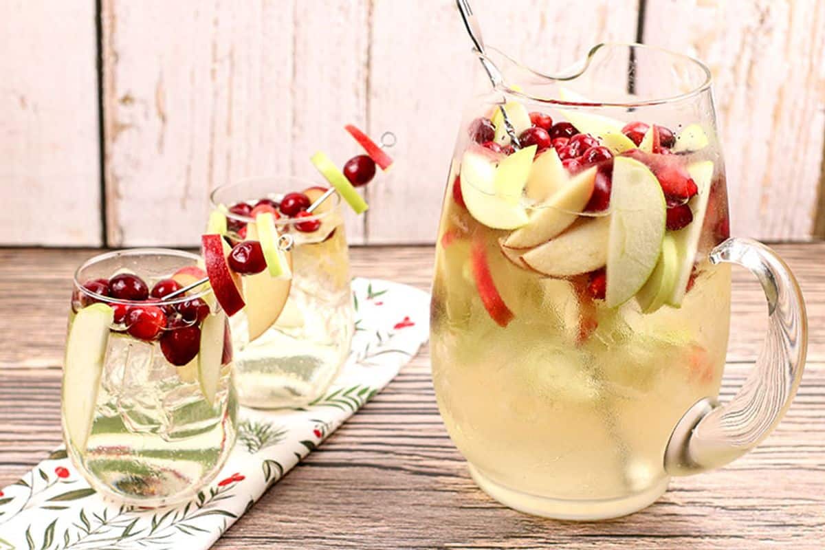 Easy White Christmas Sangria