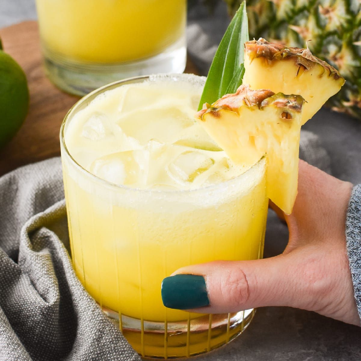 Fresh Pineapple Margarita with Mezcal - The Foodie and The Fix