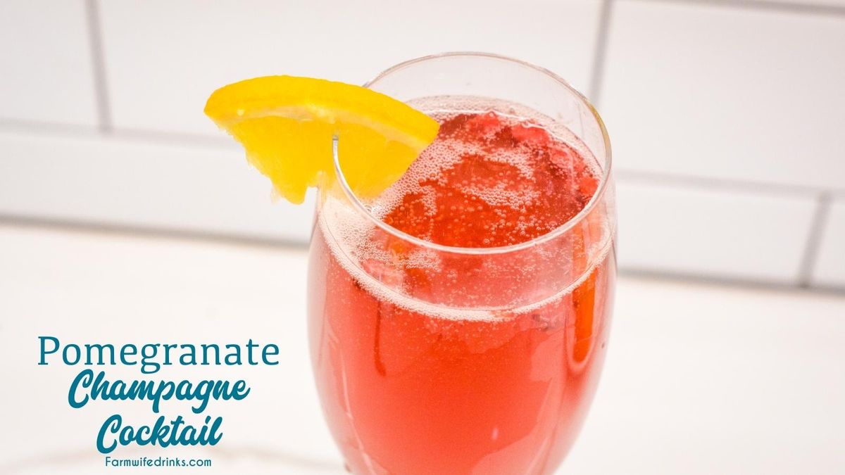 Pomegranate Orange Champagne Cocktail