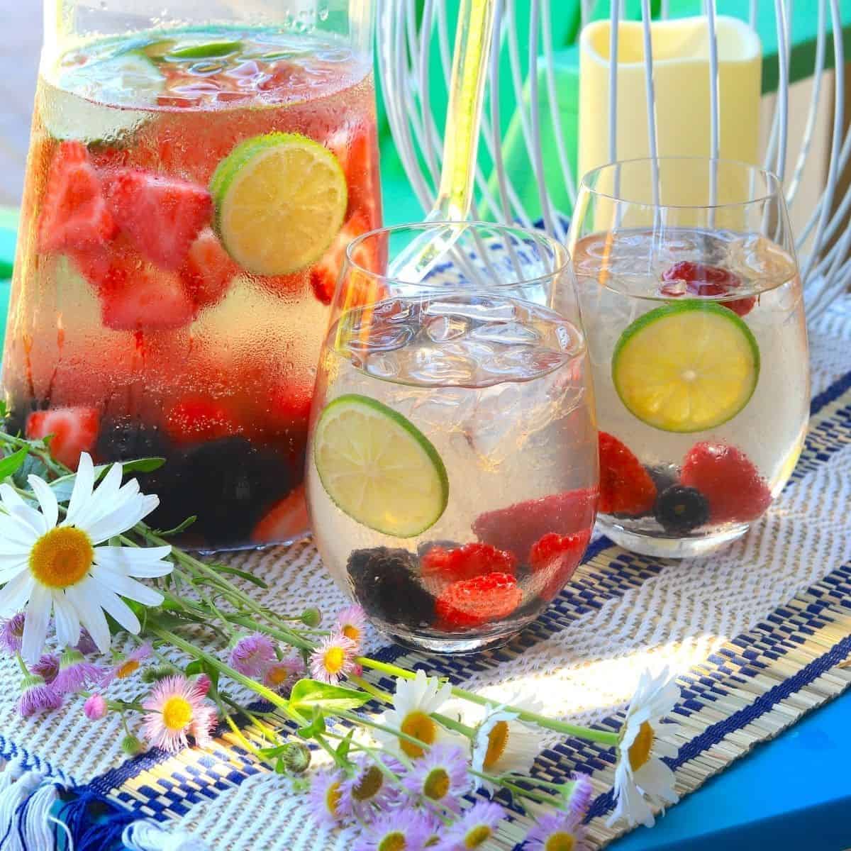 Low Carb White Sangria - I Hacked Diabetes - Beverages