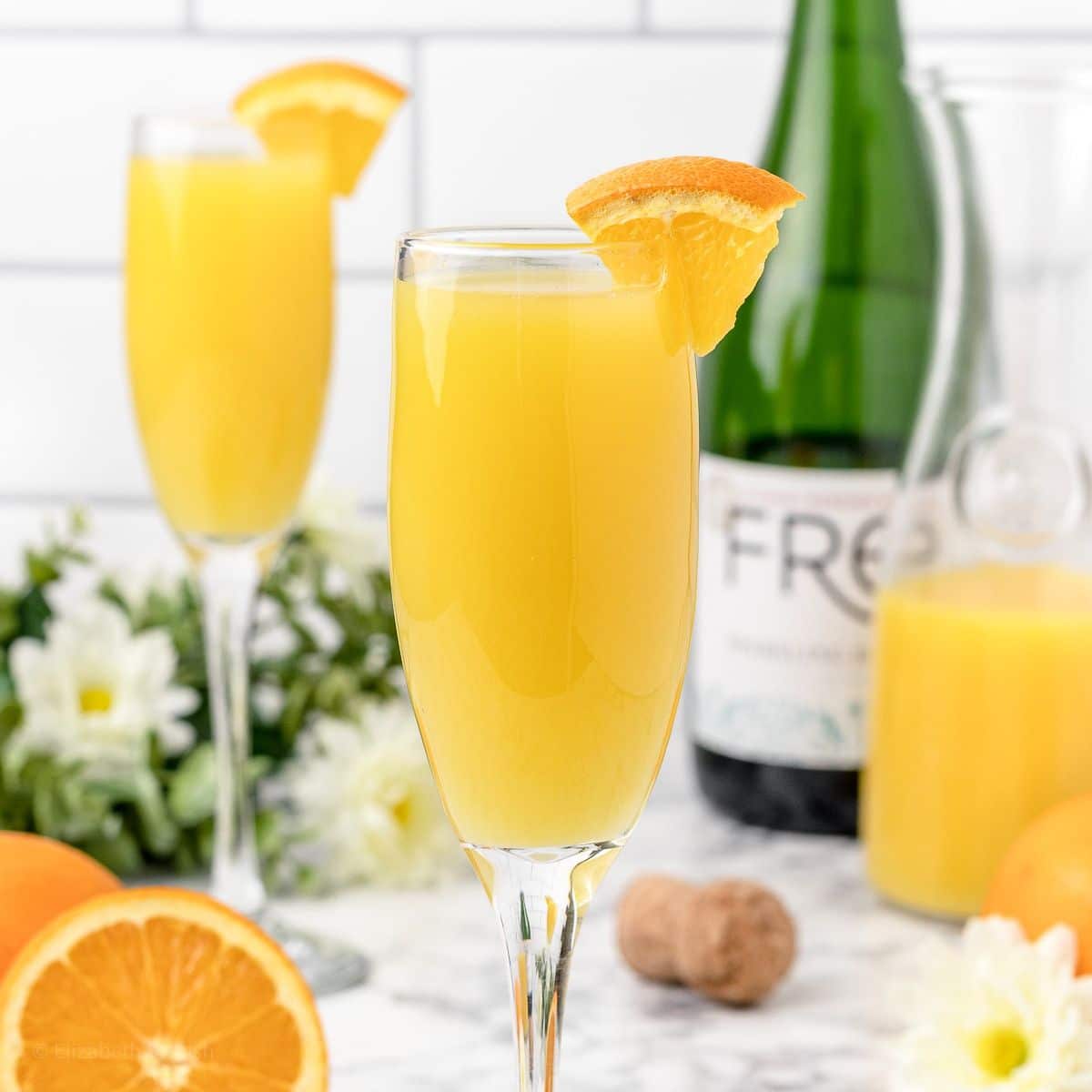 Classic Mimosa Mocktail | Entirely Elizabeth