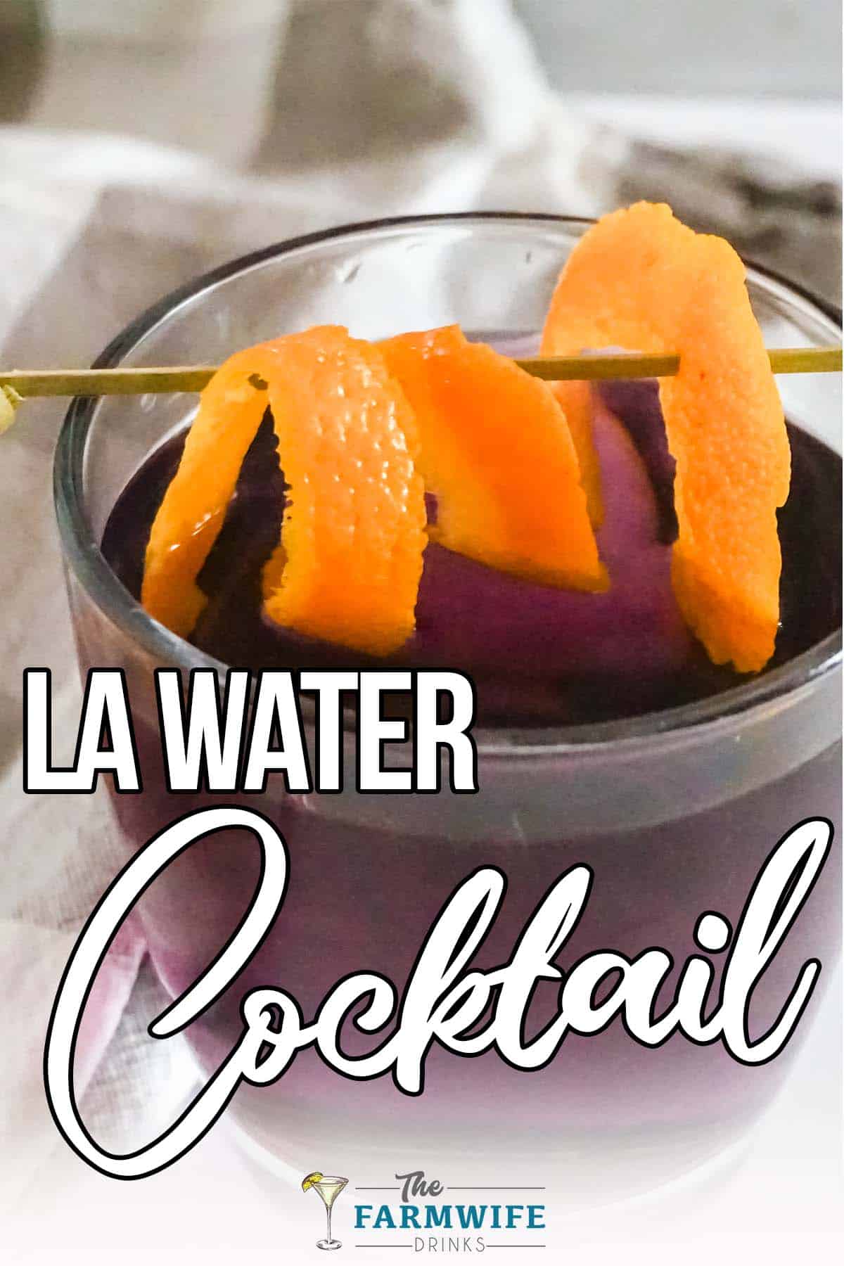 LA Water shot Cocktail with text which reads LA Water Cocktail