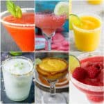 photo collage of frozen margarita cocktails