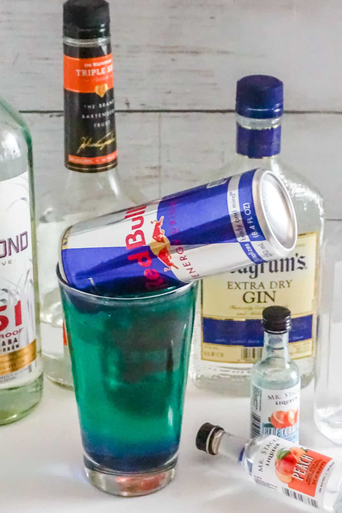 irish trash can shooter with red bull and other ingredients