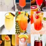 photo collage of mimosa recipes