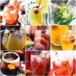 photo collage of sangria drink recipes