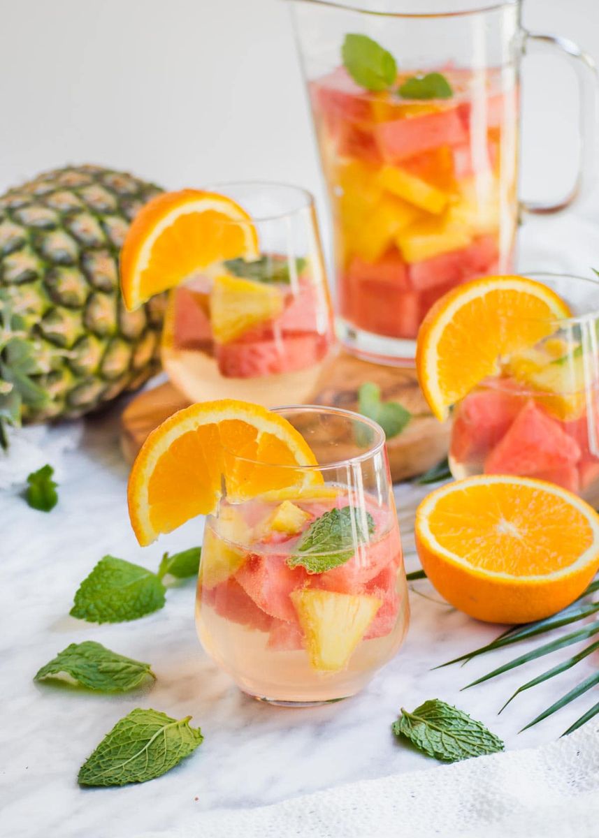 Fruity Summer Sangria with Pineapple and Watermelon