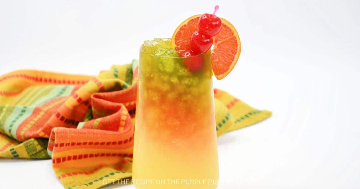 Layered Tropical Margarita with 3 Tequilas - Almond, Tangerine & Mango